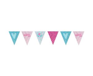 Amscan On Your Christening Day Pennant Banner (Pink/Blue) - SG12829