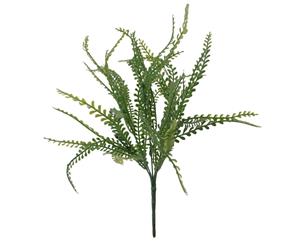 Artificial Fake Leaves Greenery Foliage Branch Leaf Bush Grass Bunch Decor [Design Leaf Bush-Spider Fern A (39cm)]