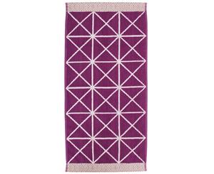 Bambury Como Hand Towel - Geometric Design - 600GSM - 36cm x 70cm - Berry