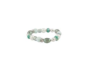 Barcs Catalina Stretch Bracelet With Mint Beading & Diamante Details