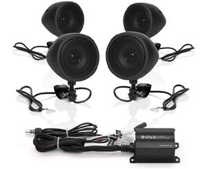 Boss Audio MCBK470B 3" Bluetooth Motorcycle Speakers + Amp Black