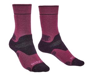 Bridgedale Womens Hike Midweight Merino Wool Walking Socks - Berry