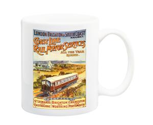 Brighton Railway Vintage Travel Poster Mug - 11 Fluid Oz