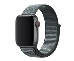 Catzon Watch Band Nylon Sport Loop Fastener Adjustable Closure Wrist Strap iwatch Series 1/2 /3/4 Storm Gray