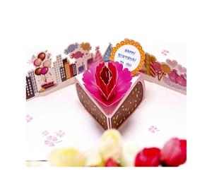 Colourful Cake 3D Pop up Greeting Card