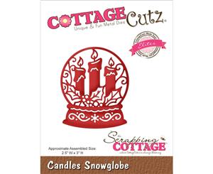 CottageCutz Elites Die -Candles Snowglobe 2.5&quotX3"