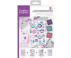 Crafters Companion Background Layering Stamps - Beautiful Baubles