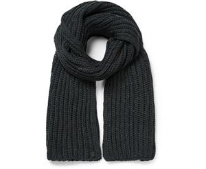 Craghoppers Mens Brice Warm Acrylic Wool Blend Ribbed Scarf - Black Pepper