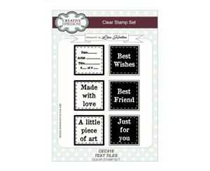 Creative Expressions - Text Tiles A5 Clear Stamp Set