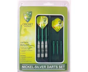 Cricket Australia Nickel Silver Dart Board Dart Set