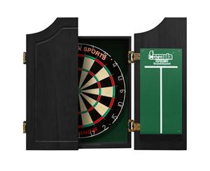 Dart Board Set Black Solid Wood + MICRO BAND 3 + Darts