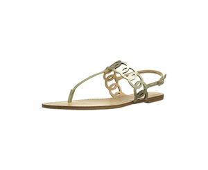 Daya by Zendaya Womens Mallory Faux Leather T-Strap Thong Sandals