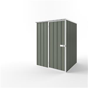 EnduraShed 1.5 x 1.5 x 2.12m Tall Flat Roof Garden Shed - Mist Green