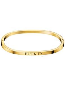 Engraved Eternity Bangle - Yellow Gold PVD