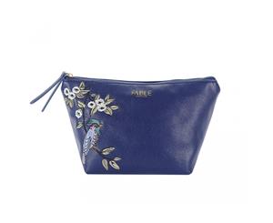 Fable Womens/Ladies Bird Embroidered Makeup Bag (Blue) - JW110