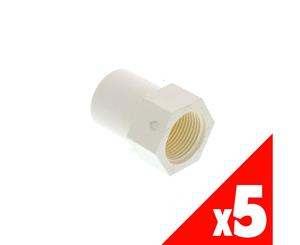 Faucet Socket BSP PVC 20mm Cat 18 35880 Pressure Pipe Fitting Plumbing Water x5