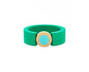 Florence Broadhurst Solar Block Bangle With Jade Resin