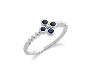 Gemondo Sterling Silver 0.24ct Sapphire Cluster Ring