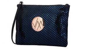 Gia Genuine Leather Travel Pouch - Navy