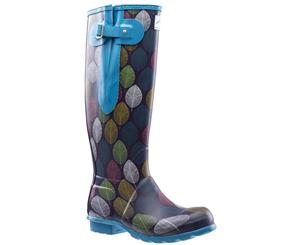 Hawkridge Womens/Ladies Leaf Wellington Boots (Multicoloured) - FS6538