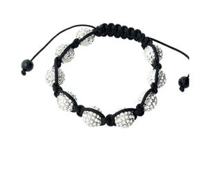 Iced Out Unisex Bracelet - Disco Ball NINE clear - Black