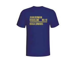 Juan Roman Riquelme Boca Juniors Squad T-shirt (navy)