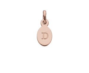 Kirstin Ash Initial Charm w/ 18K Rose Gold Vermeil - D