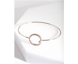 Lovisa Rose Gold Cubic Zirconia Circle Cuff