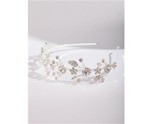 Lovisa Silver Fine Floral Pearl Headband