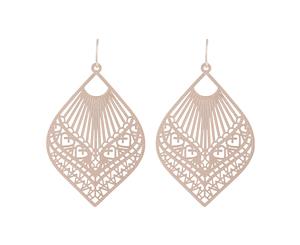 Lovisa Womens Heart Stamp Cut-Out Drop Earring Rose Gold - Fashion Jewellery