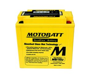 Motobatt Qyad Flex Battery Absorbed Glass Mat Technology MB16U 12V