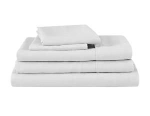 Natural Home Linen Sheet Set King Single Bed WHITE