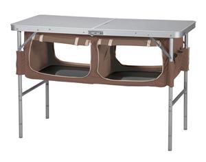 OZtrail Portable Folding Table With Aluminium Storage Camping