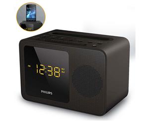 PHILIPS AJT5300 FM Alarm Clock Radio/USB Charger Charging/Bluetooth Speaker/Mic