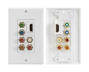 PRO1258A Pro2 HDMI Component Stereo Digital Audio Wall Plate Straight HDMI Gold-Plated RCA Connections HDMI COMPONENT STEREO DIGITAL