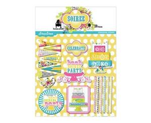 Pink Paislee - Soiree - Glitter Dimensional Stickers