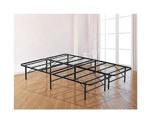 Queen Folding Metal Bed Frame Storage Platform Mattress Base