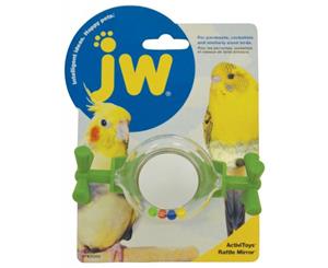 Rattle Mirror Toy for Small Birds with Spinning Mirror by JW Insight