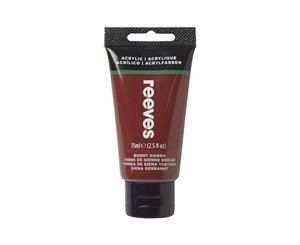 Reeves - Acrylic Paint 75ml - Burnt Sienna