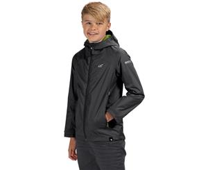 Regatta Boys & Girls Allcrest IV Hooded Waterproof Jacket - Black