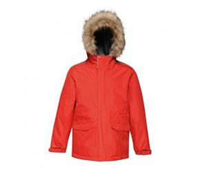 Regatta Kids Cadet Insulated Parka Jacket (Classic Red/Seal Grey) - PC3290