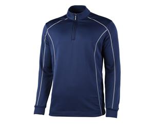 Rhino Mens Seville 1/4 Zip Midlayer Sports Top (Navy) - RW4412