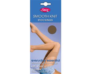 Silky Womens/Ladies Smooth Knit Stockings (1 Pairs) (Nude) - LW252