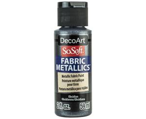 SoSoft Fabric Acrylic Metallic Paint 2oz - Obsidian