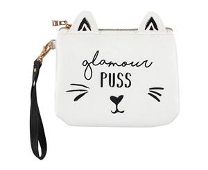 Something Different Glamour Puss Makeup Pouch (White) - SD1919