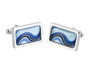 Sonia Spencer Chunky Dome Blue Ocean Cufflinks