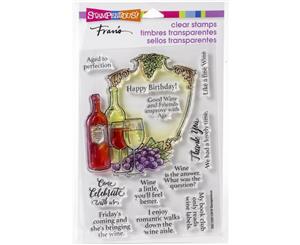 Stampendous Perfectly Clear Stamps - Wine Frame