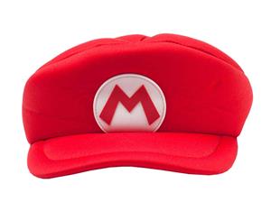 Super Mario Cap Hat Kids Super Mario Logo Official Nintendo - Red