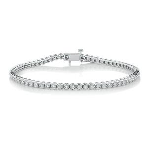 Tennis Bracelet with 1 Carat TW of Diamonds in 14ct White Gold