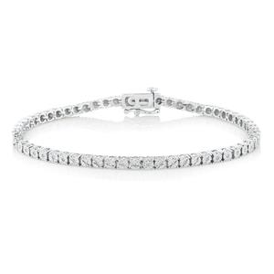 Tennis Bracelet with 1/2 Carat TW of Diamonds in Sterling Silver